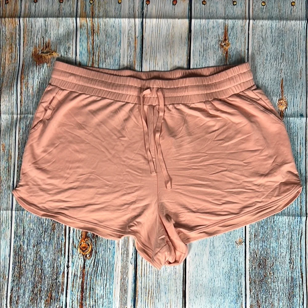 Fabletics Pink Athletic Shorts with Elastic Waistband - Picture 2 of 6